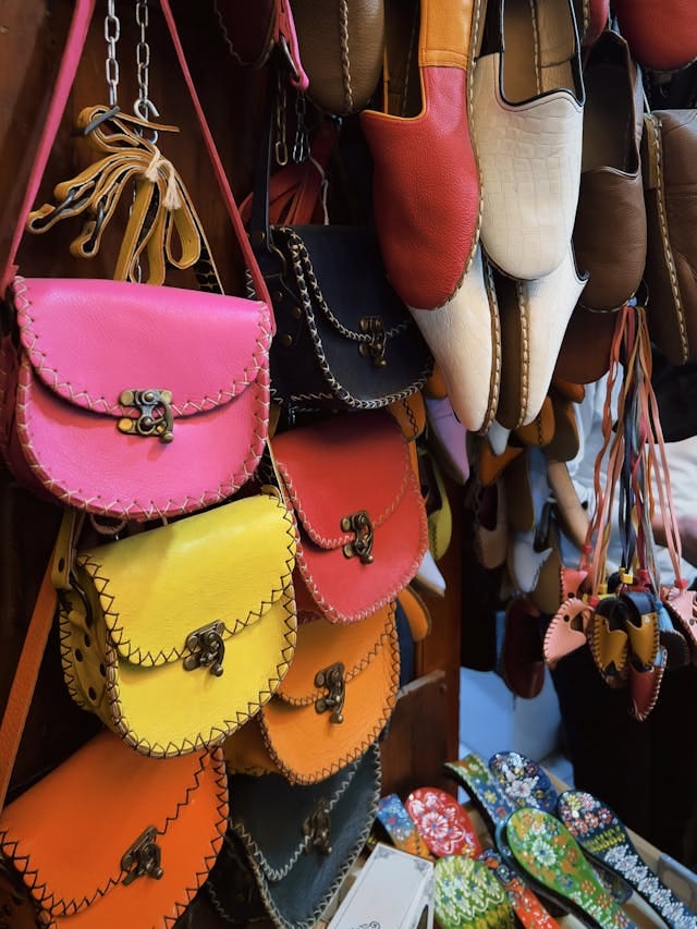 A tremendous variety of products can be made from corrected leathers with a practically infinite range of colors, finishes, and embossings. (Photo by Mehmet Turgut Kirkgoz via Pexels)