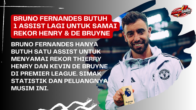 🔴 Satu Assist Lagi! Bruno Fernandes Dekat dengan Rekor Thierry Henry dan Kevin De Bruyne