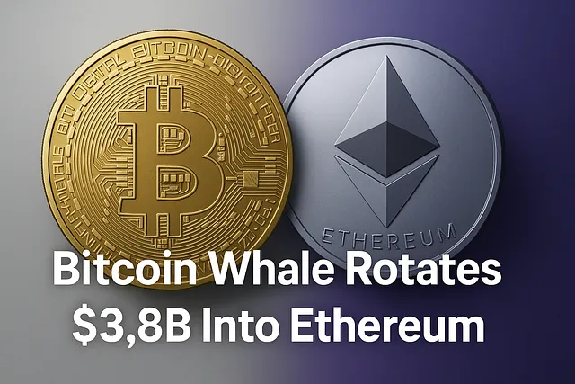 Bitcoin Whale Rotates $3.8B Into Ethereum — What It Means for the Market