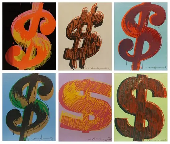 Andy Warhol Dollar Sign Painting