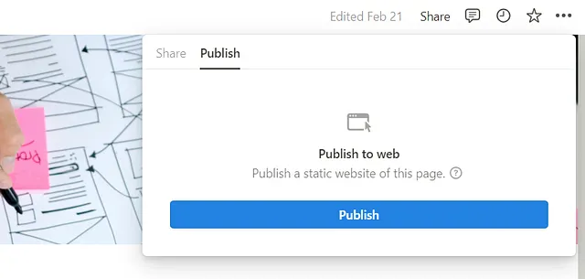 Publishing a notion page to the Web