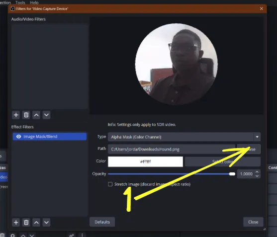 Browse for Mask Image