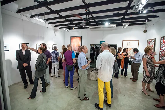 An artwork and its surrounding exhibition space