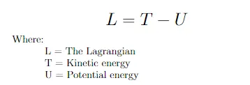 Equazione 2: Il Lagrangiano