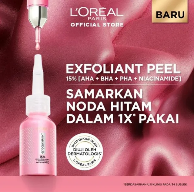 Pratinjau L'Oreal Glycolic-Bright Exfoliant Peel Solution