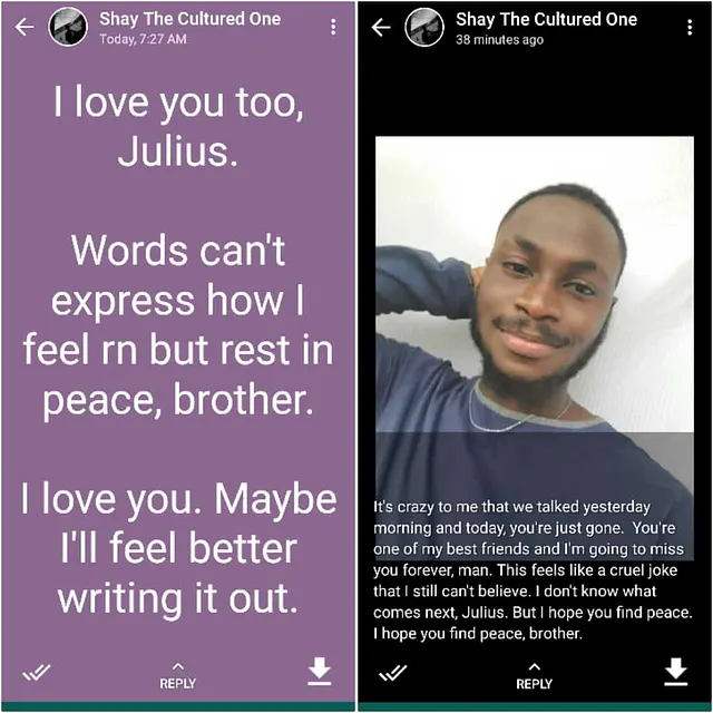 Tributes from friends