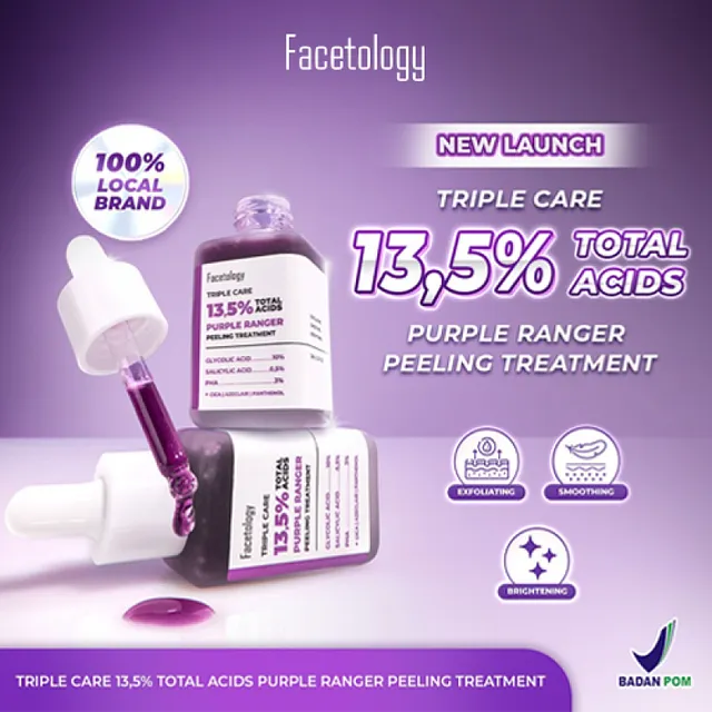 Pratinjau FACETOLOGY Triple Care 13.5% Total Acids Peeling Serum