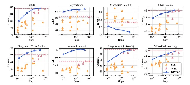 DINOv2 vs other SOTA models [1]