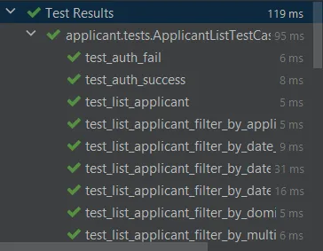 Test sudah passed setelah fitur diimplementasi