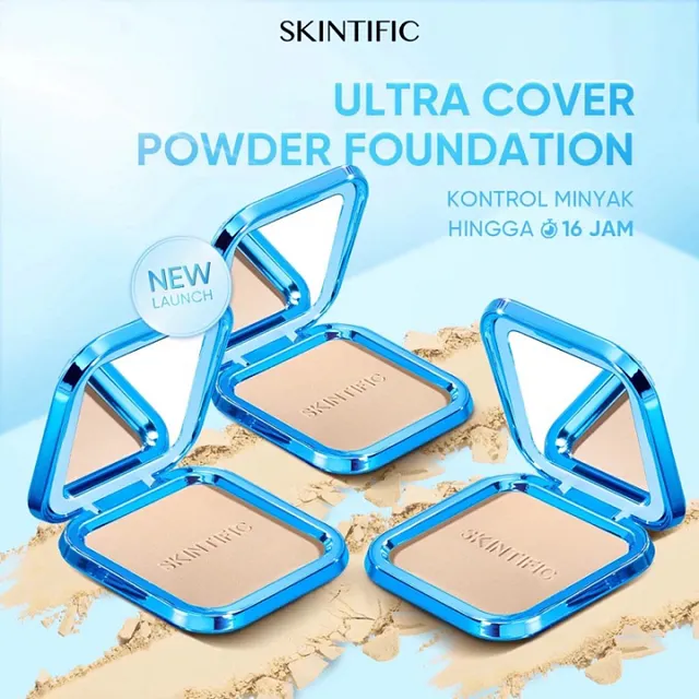 Pratinjau Skintific Ultra Cover Powder Foundation Two Way Cake