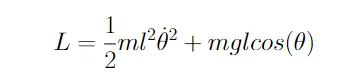 Equazione 4: Lagrangiano per un pendolo