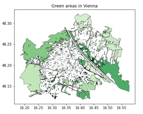 El cinturón verde oficial de Viena. Imagen del autor.