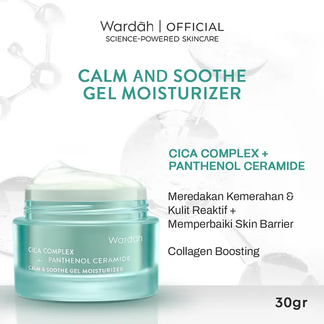 Pratinjau Wardah Cica Calm & Soothe Gel Moisturizer 30 g