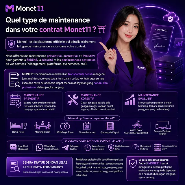 Quel type de maintenance dans votre contrat Monet11 ⛩️ ?