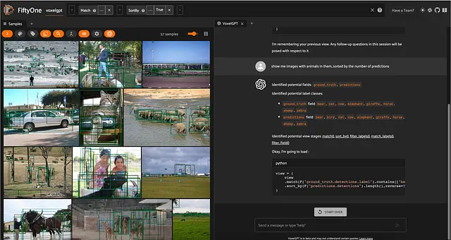 我如何将ChatGPT转变为图像和视频数据集的类SQL翻译器 数据科学 第2张-四海吧 VoxelGPT使用自然语言查询图像数据集。图片由作者提供。