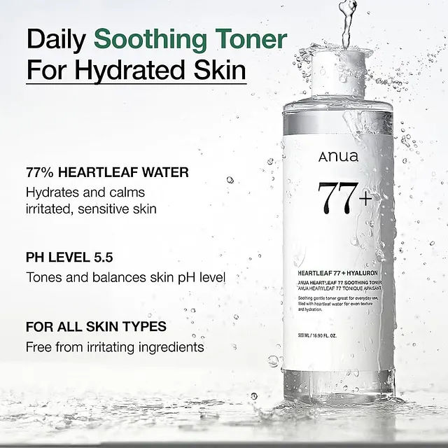 Pratinjau ANUA Heartleaf 77% Soothing Toner untuk Kulit Sensitif