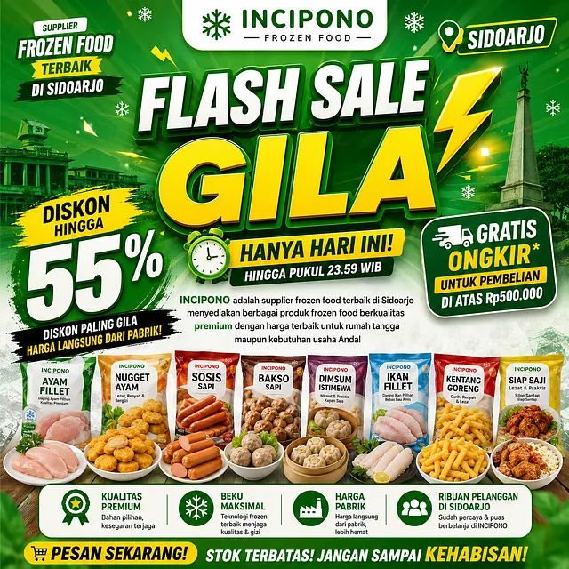 INCIPONO » FROZEN FOOD » ⚡️FLASH SALE GILA⚡️» Sidoarjo