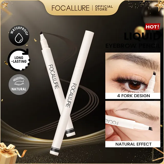 Pratinjau FOCALLURE Anti Air Pensil Alis 4 Garpu Natural Eyebrow