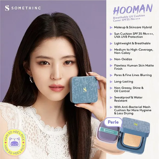 Pratinjau Somethinc Hooman Breathable UV Cushion SPF 35