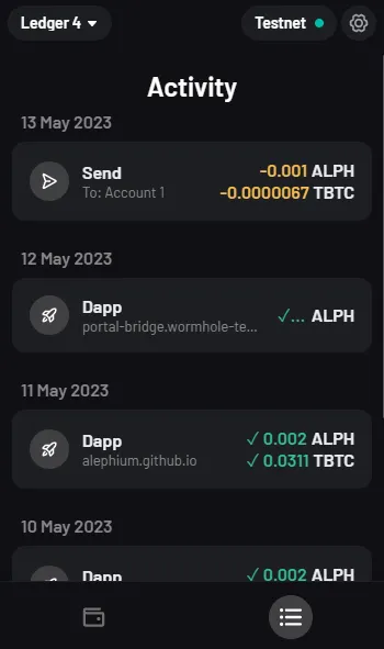 Integrazione Del Ledger Con Wallet Extension 0.8.20 13