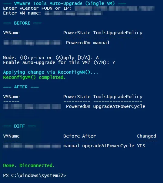 VMware Tools Auto-Upgrade Process