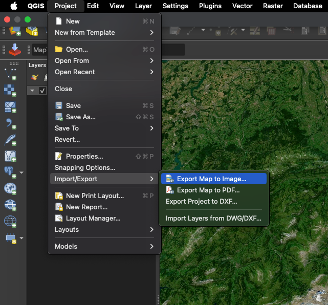 QGIS export settings
