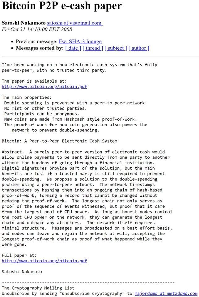 Satoshi Nakamoto Released Bitcoin Ten Years Ago — Why It Was