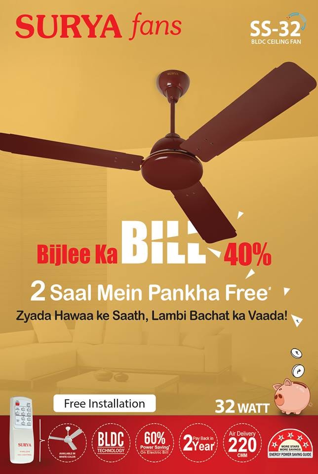 Best BLDC Fans in India SS32 Fan Surya Roshni by Pradeep Jaiswal