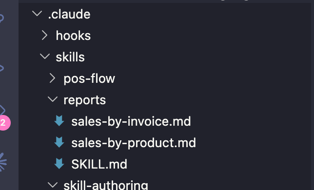 A normal knowledge skills under .claude folder.