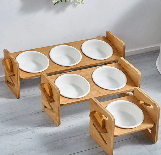 Mealtime Stylish and Functional Elevated Ceramic Dog Bowls GROOMY