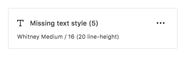 Example of an error returned by design lint.