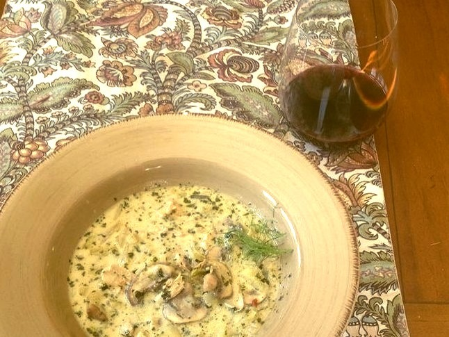 Creamy Chicken Soup with Fennel and Mushrooms — Soup