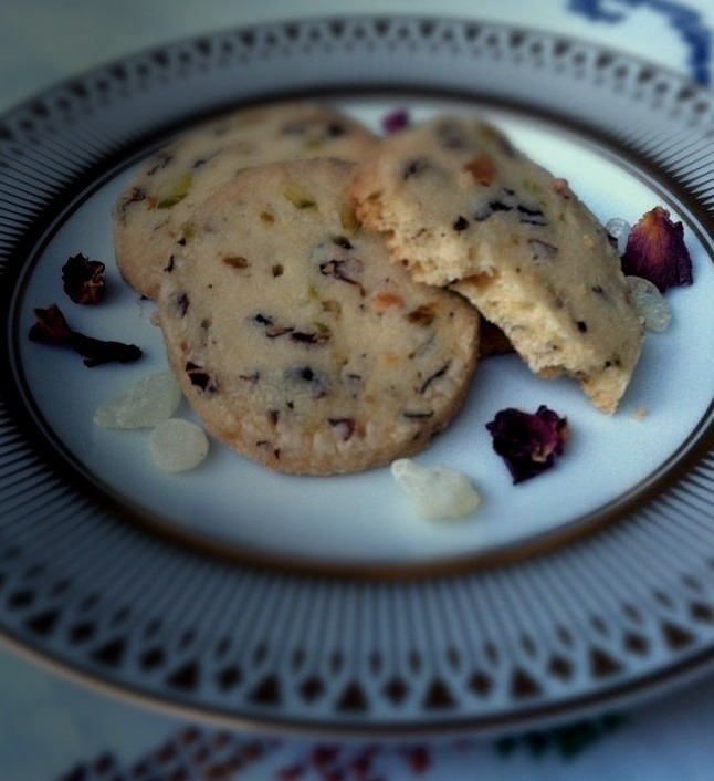 Rose Pistachio Shortbread — Desserts — Pistachio Dessert
