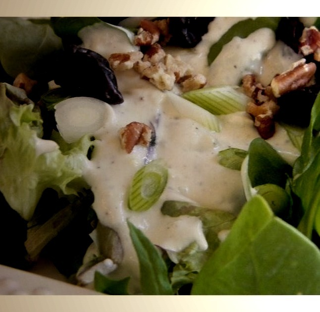 Mayonnaise and buttermilk are used to make a straightforward blue cheese dressing recipe.