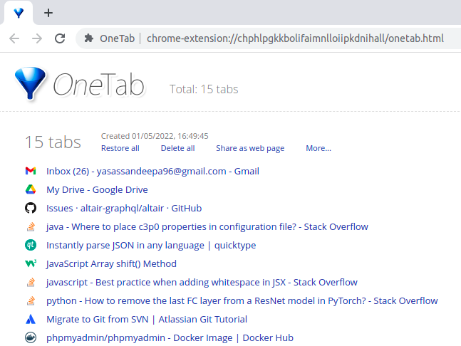 One Tab
