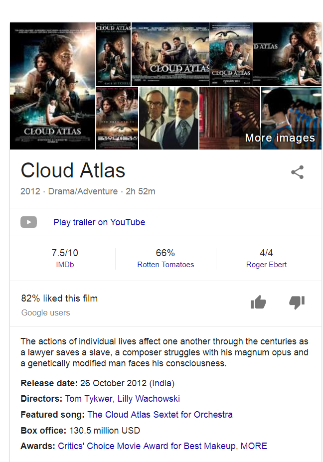 Cloud Atlas (2012) - IMDb
