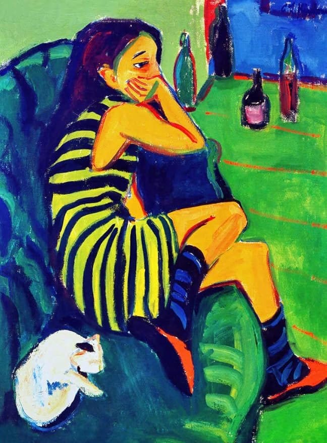 Ernst Kirchner, ‘The Female Artist ( Die Artistin- Marcella)’ 1910, Sourced from Wikiart