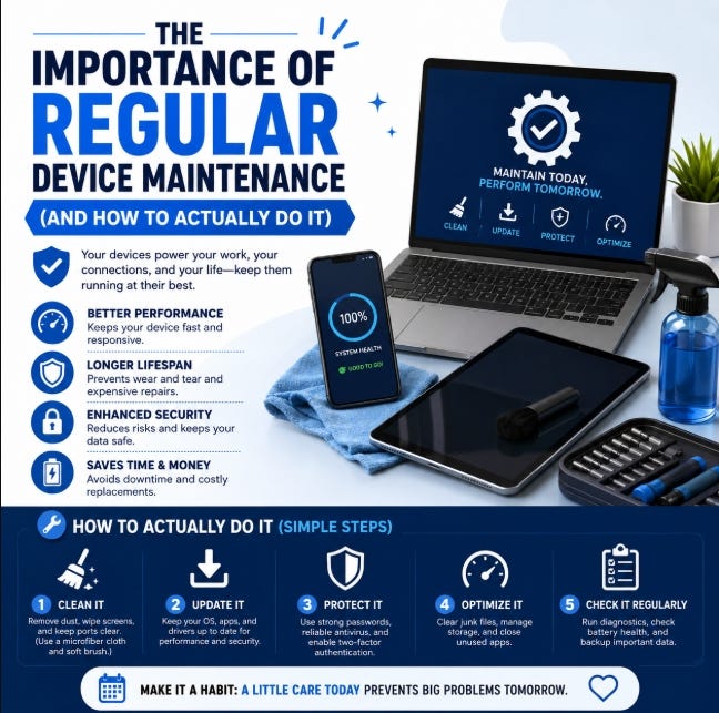 The importance of regular device maintenance (and how to actually do it)