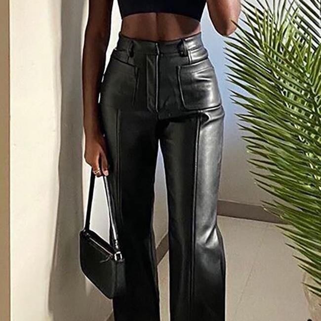 RUFIYO Faux Leather Leggings for Women High Waisted Leather Pants