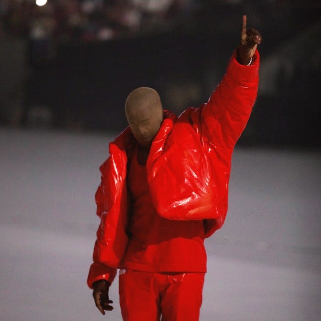 Kanye West Doesn't Want to Be Seen, But His Jacket Says Otherwise