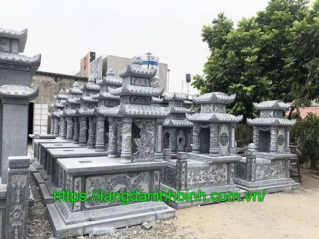 Mẫu mộ đá xanh Ninh Bình