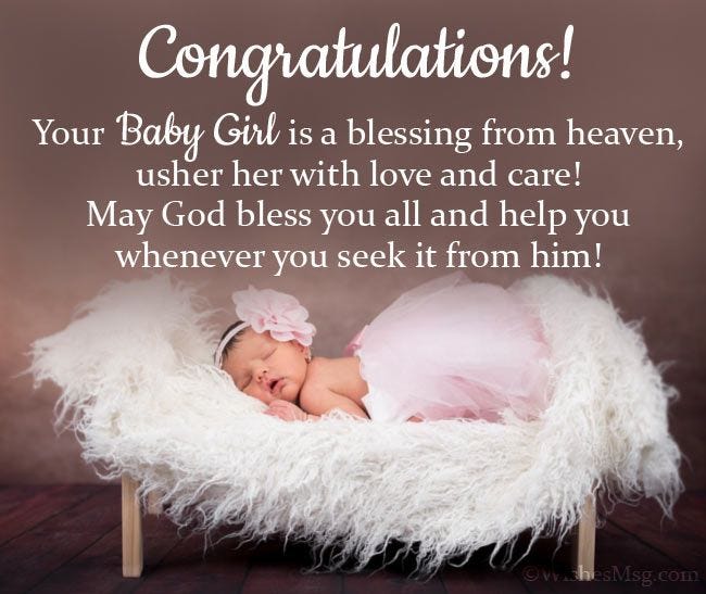 100+ Congratulations Wishes For Baby Girl, by Onlinestatusquotes