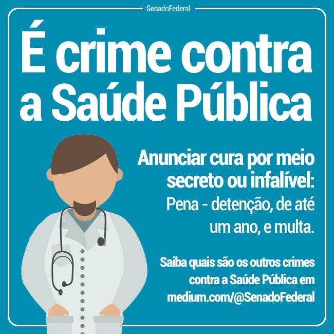 Você sabe quais são os crimes contra a saúde pública? | by Senado ...