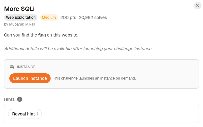 Writeup for CyLab/picoCTF challenge “More SQLi”