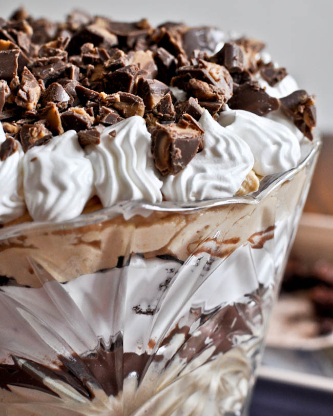 Peanut Butter Fudge Brownie Trifle