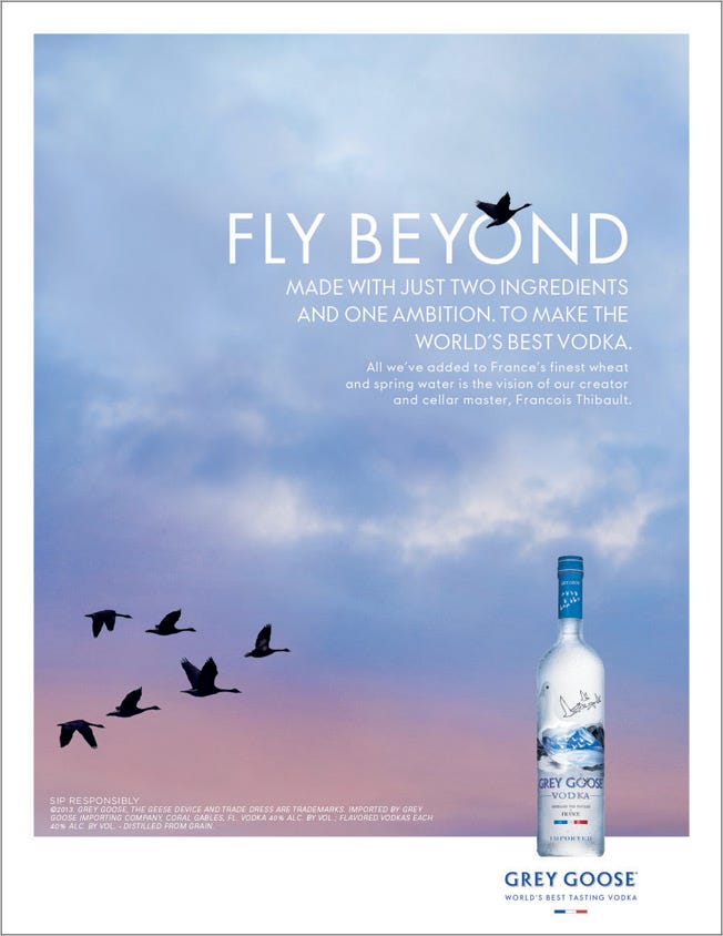 Grey Goose: Fly Beyond. ”The extraordinary belongs to those who…, by  Spencer Schoeben, Mad Men 2014