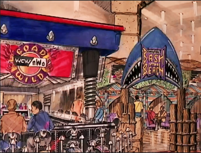 Concept art of the WCW Nitro Grill.