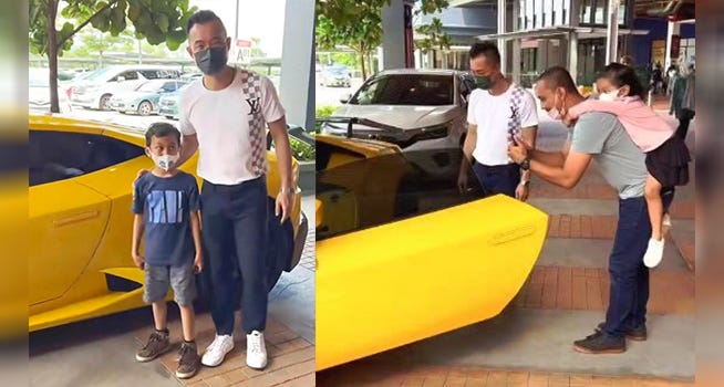 Pemilik Lamborghini Ajak Bocah Kecil Foto Bareng Mobil Mewahnya
