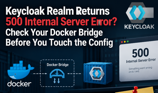 Keycloak 500 Error on /realms/ — Root Cause: Split Docker Bridge Network