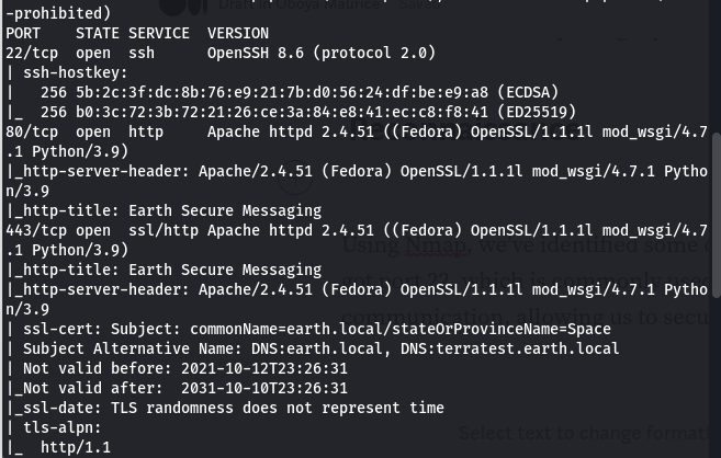 Pen-testing on Earth CTF